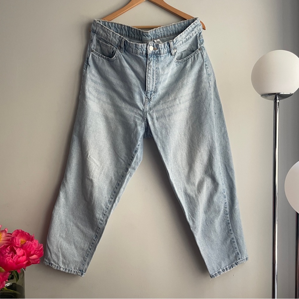 H&M Ultra High Waist Loose Mom Ankle Jeans Size 16